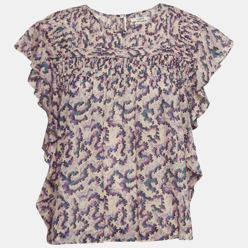 Isabel Marant Etoile Multicolor Printed Cotton Ruffled Ilayona Top M - Isabel Marant Etoile - Modalova