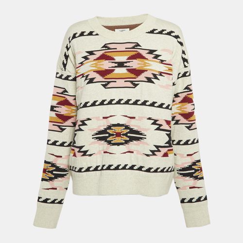 Isabel Marant Etoile Grey Geometric Intarsia Knit Sweater M - Isabel Marant Etoile - Modalova