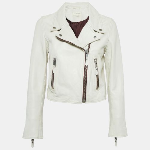 Isabel Marant Etoile Off White Leather Zip-Up Jacket S - Isabel Marant Etoile - Modalova