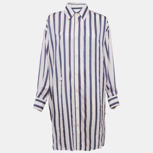 Isabel Marant Etoile White/Blue Stripe Cotton Blend Seenli Dress S - Isabel Marant Etoile - Modalova