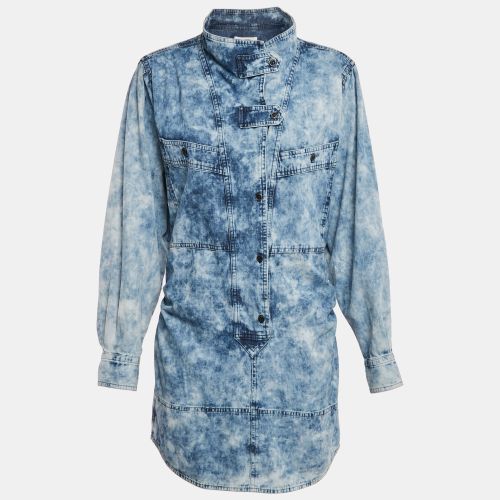 Isabel Marant Etoile Blue Washed Denim Mini Inaroa Dress M - Isabel Marant Etoile - Modalova