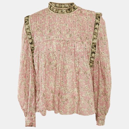 Isabel Marant Etoile Lilac Floral Print Cotton Voile Blouse S - Isabel Marant Etoile - Modalova