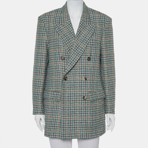 Isabel Marant Green Prince Of Wales Checkered Cotton Double Breasted Telis Blazer M - Isabel Marant - Modalova