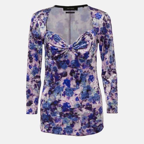 Isabel Marant Purple Printed Velvet Gubaia Top M - Isabel Marant - Modalova