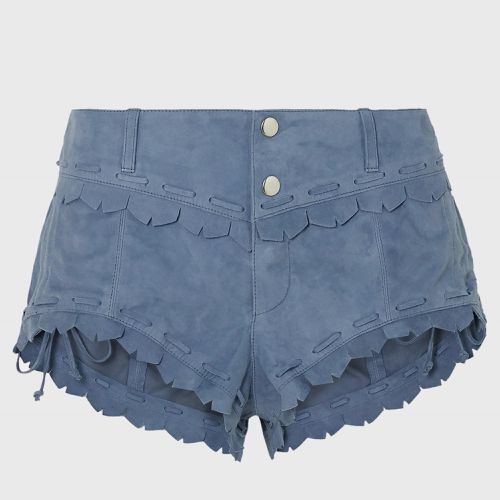 Isabel Marant Blue Suede Aleixo Shorts L (FR 42) - Isabel Marant - Modalova