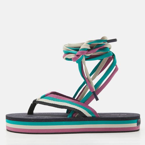 Isabel Marant Multicolor Canvas Tuoni Striped Thong Sandals Size 41 - Isabel Marant - Modalova