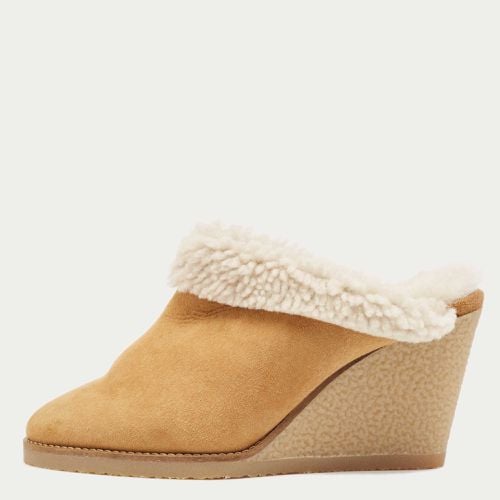 Isabel Marant Brown Shearling Fur and Suede Takita Mules Size 39 - Isabel Marant - Modalova