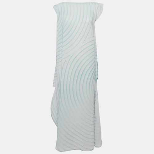 Issey Miyake Light Purple Crepe Silence Pleats Asymmetric Midi Dress S - Issey Miyake - Modalova