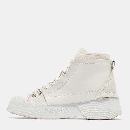 J.W. Anderson White Canvas and Leather High Top Sneakers Size 37 - J.W.Anderson - Modalova