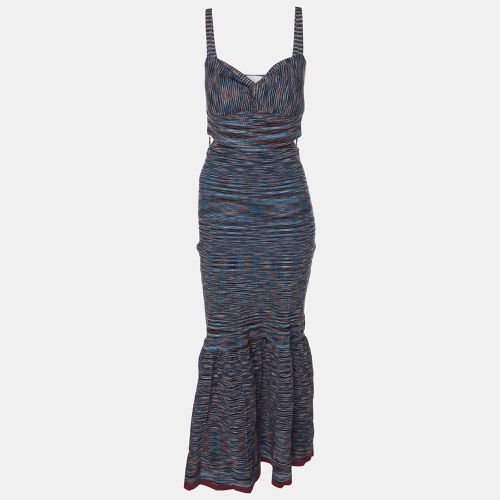 Jonathan Simkhai Multicolor Space Dye Ribbed Knit Shania Pleated Dress M - Jonathan Simkhai - Modalova