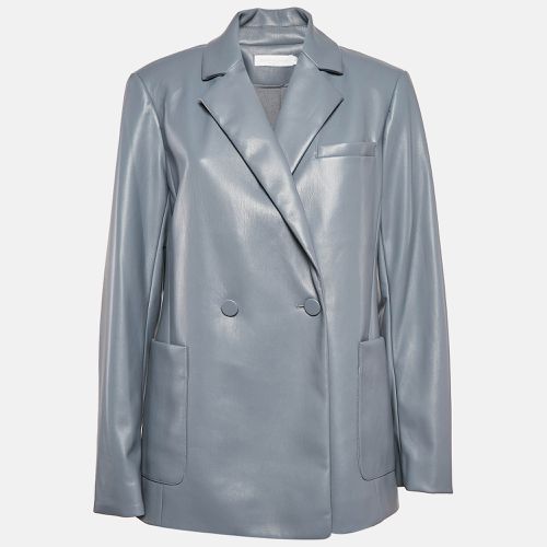 Jonathan Simkhai Grey Nisha Faux Leather Double Breasted Jacket M - Jonathan Simkhai - Modalova