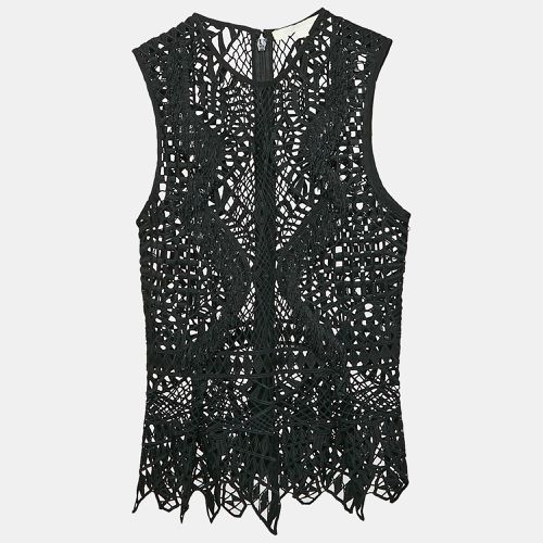 Jonathan Simkhai Black Lace Trimmed Sleeveless Top S - Jonathan Simkhai - Modalova