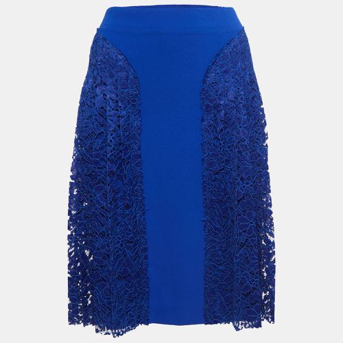 Joseph Blue Crepe & Lace Paneled Skirt S - Joseph - Modalova