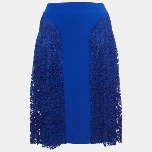 Joseph Blue Crepe & Lace Trim Pleated Short Skirt L - Joseph - Modalova