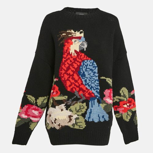 Joseph Black Parrot Sweet Flower Handknit Sweater S - Joseph - Modalova