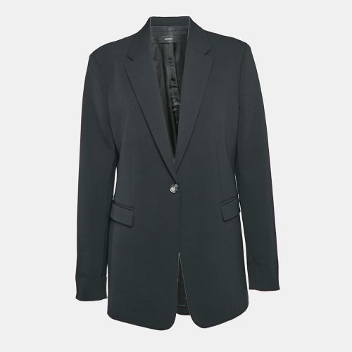 Joseph Black Gabardine Single Breasted Blazer L - Joseph - Modalova