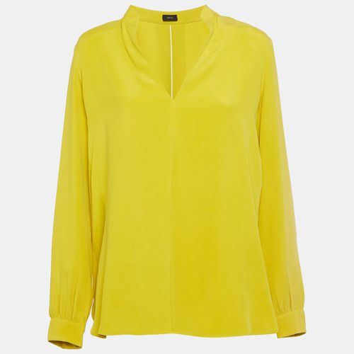 Joseph Yellow Matt Silk Long Sleeve Blouse M - Joseph - Modalova