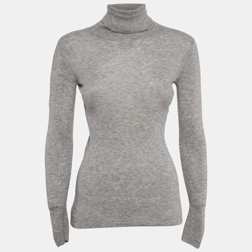 Joseph Grey Cashmere Rib Knit Turtle Neck Sweater M - Joseph - Modalova