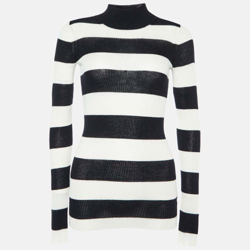 Joseph Black/White Stripe Cashmere High Neck Sweater XS - Joseph - Modalova