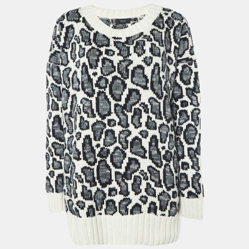 Joseph Animal Patterned Jacquard Wool Round Neck Sweater S - Joseph - Modalova