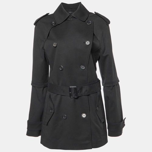 Joseph Black Wool Blend Deconstructed Trench Coat M - Joseph - Modalova