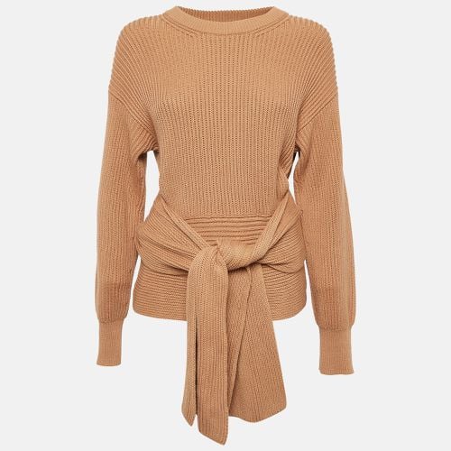 Joseph Brown Rib Knit Tie-Up Detail Sweater S - Joseph - Modalova