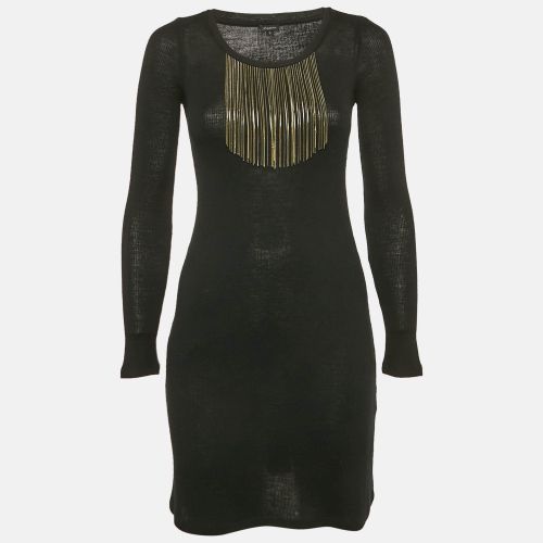 Joseph Black Wool Knit Neck Detail Mini Dress S - Joseph - Modalova