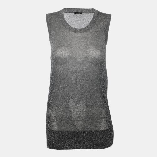 Joseph Metallic Grey Lurex Knit Tank Tops XS - Joseph - Modalova