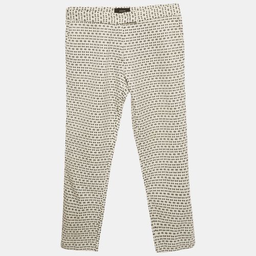 Joseph Black/White Patterned Cotton Pants S - Joseph - Modalova