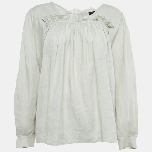 Joseph Grey Ramie Pleated Blouse M - Joseph - Modalova