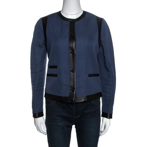 Joseph Bicolor Cotton Leather Trimmed Jacket M - Joseph - Modalova