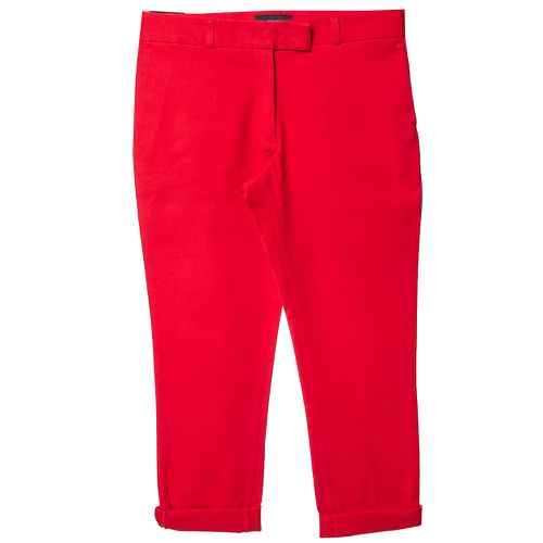 Joseph Red Cotton Slim Fit Cropped Trousers S - Joseph - Modalova