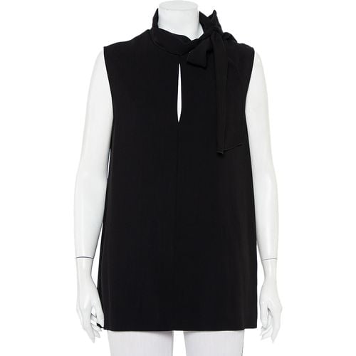 Joseph Black Crepe Neck Tie Detail Sleeveless Noon Top L - Joseph - Modalova