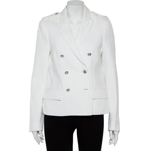 Joseph White Cotton & Ramie Double Breasted Yvette Blazer L - Joseph - Modalova