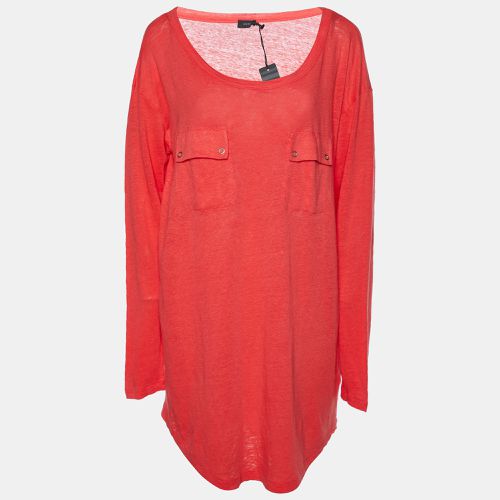 Joseph Pink Linen Knit Pocket Detail Tunic M - Joseph - Modalova