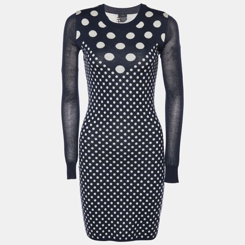 Joseph Navy Blue Spot Jacquard Knit Romelie Mini Dress S - Joseph - Modalova