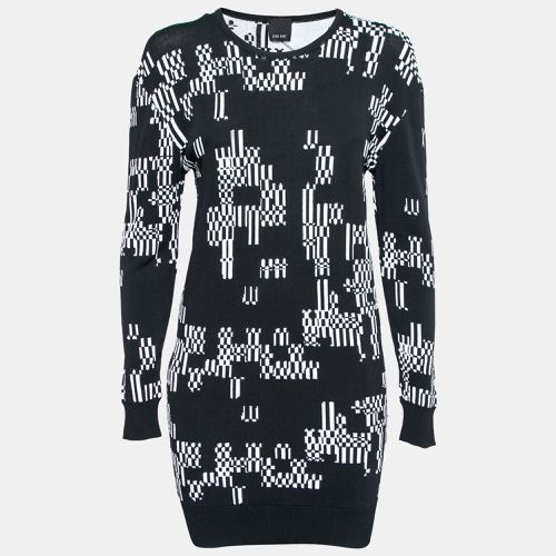 Josh Goot Monochrome Pixel Intarsia Knit Glitch Sweater Dress XS - Josh Goot - Modalova