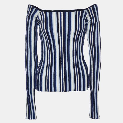 Jacquemus Blue Striped Wool Knit La Maille Top S - Jacquemus - Modalova