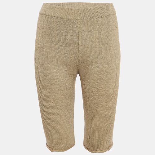 Jacquemus Khaki Green Linen Blend Knit Sierra Shorts L - Jacquemus - Modalova