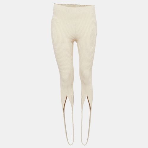 Jacquemus Le Collant Beige Rib Knit Stir Up Legging L - Jacquemus - Modalova