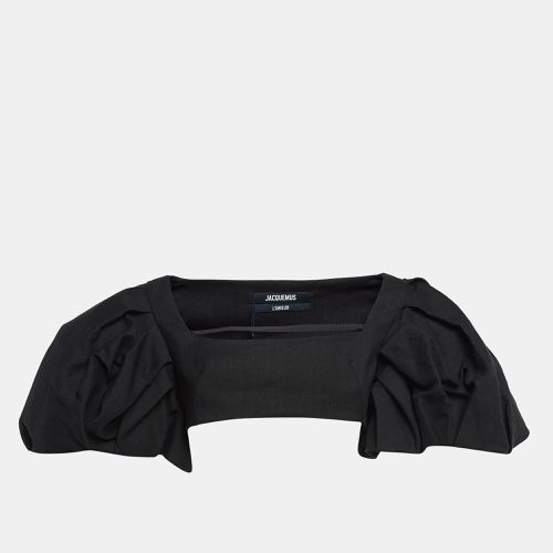 Jacquemus Black Wool Blend Exaggerated Sleeve Le Haut Camargue Top M - Jacquemus - Modalova