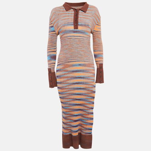 Jacquemus Brown Rib Knit La Robe Zucca Midi Dress M - Jacquemus - Modalova