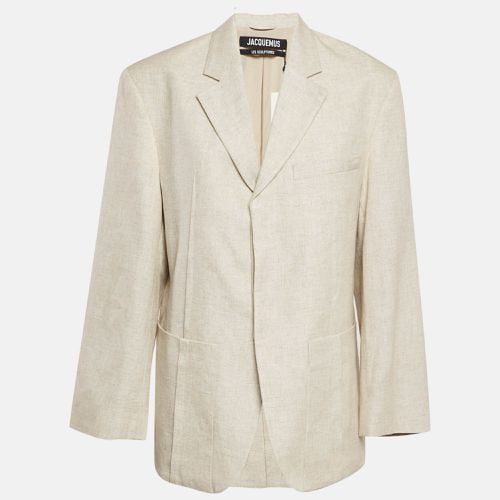 Jacquemus Light Beige Linen Blend La Veste D'Homme Blazer M - Jacquemus - Modalova