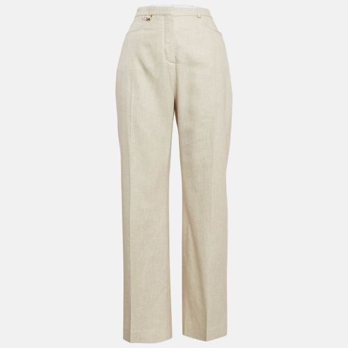 Jacquemus Light Beige Linen Blend Le Pantalon Sauge Trousers M - Jacquemus - Modalova