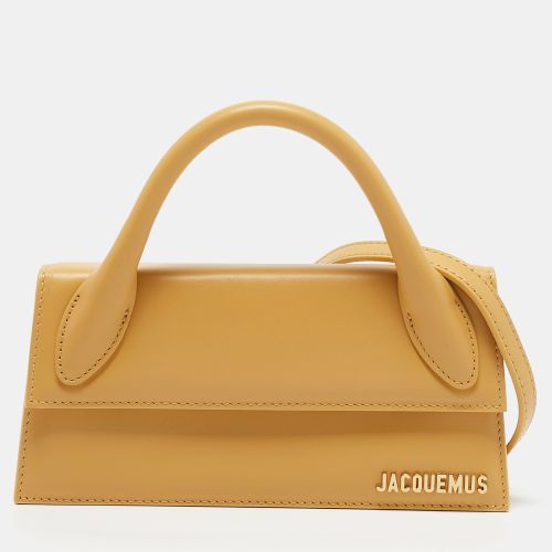 Jacquemus Mustard Leather Long Le Chiquito Top Handle Bag - Jacquemus - Modalova