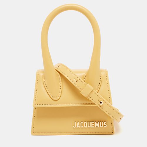 Jacquemus Dark Yellow Leather Mini Le Chiquito Top Handle Bag - Jacquemus - Modalova