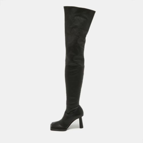 Jacquemus Black Leather Over The Knee Boots Size 36 - Jacquemus - Modalova