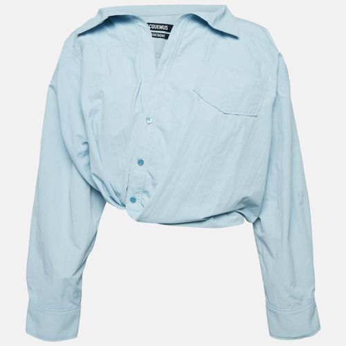 Jacquemus Blue Nylon Bubble La Montagne Crop Shirt M - Jacquemus - Modalova