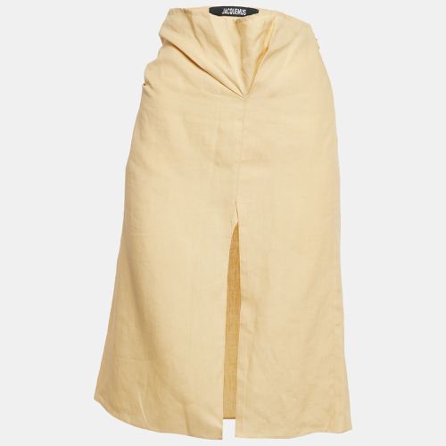 Jacquemus Yellow Linen Drape Style La Jupe Pencil Skirt - Jacquemus - Modalova