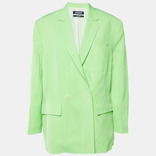 Jacquemus Green Crepe Silk Le Splash La Veste Marino Oversized Blazer L - Jacquemus - Modalova